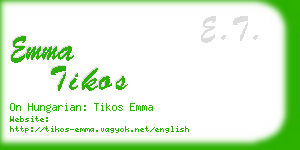 emma tikos business card